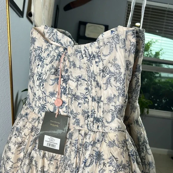 House of CB 'Bennett' English Porcelain Print Strapless Sundress NWOT - Picture 6 of 9
